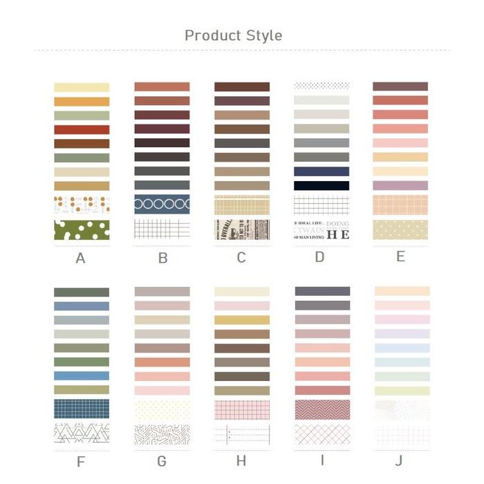 

New [MILOLI] 10 Rolls Washi Tape Deco Masking Tape Jurnal DIY Scrapbook AGUGU - A0001