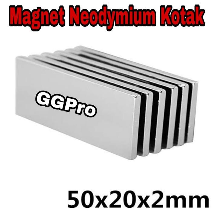 

New Magnet Neodymium Kotak 50x20x2 mm Super Kuat rarely