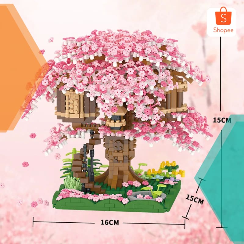 Grosir LIKAKA Mainan Balok Susun Rumah Pohon Bunga Sakura LEGO 2008 Bricks - A609 Elegan