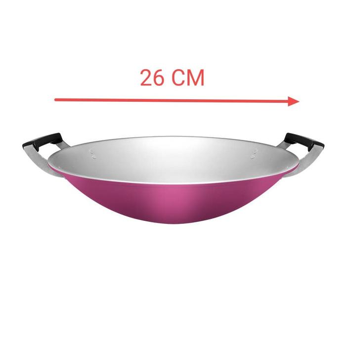 silahkan- Wajan Clarita 26 CM / Wajan Aluminium / Kuali Jawa / Wajan Warna