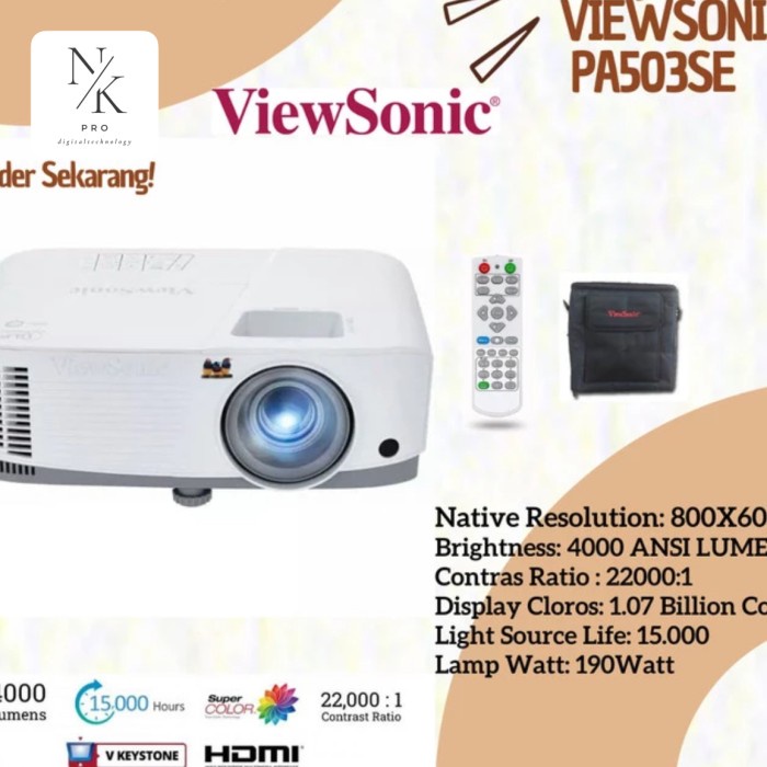 proyektor viewsonic pa503se 4000 Lumens