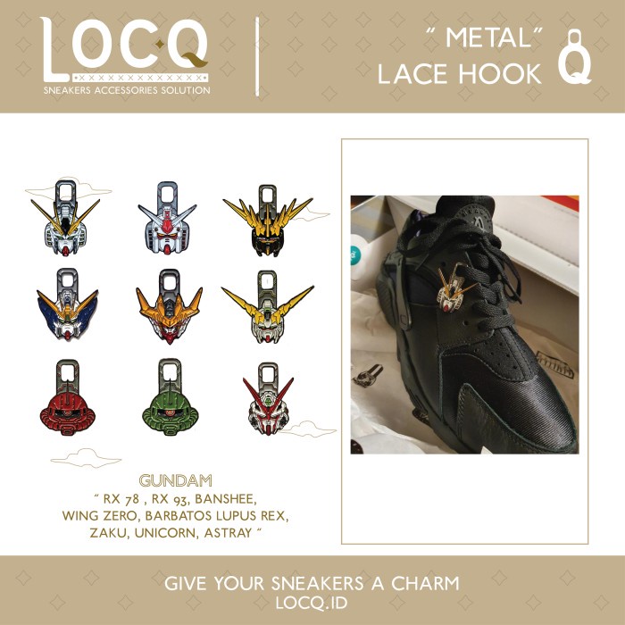 Aksesoris Tali Sepatu Metal Gundam RX 78 2 Shoelaces Accessories
