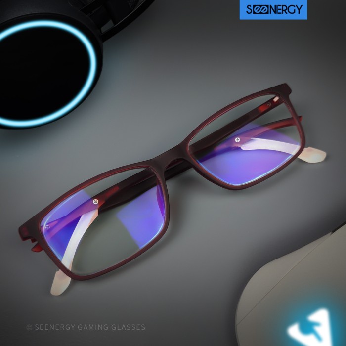 Stailo - SEENERGY Kacamata Gaming Zeus Flaming Red