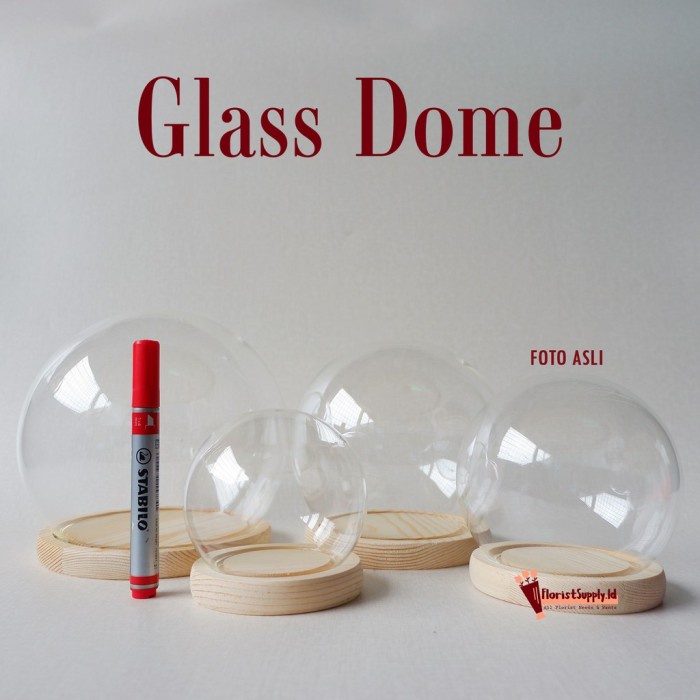 [sst] - Glass Dome Circle / Bulat / Flower Dome Bulat Import