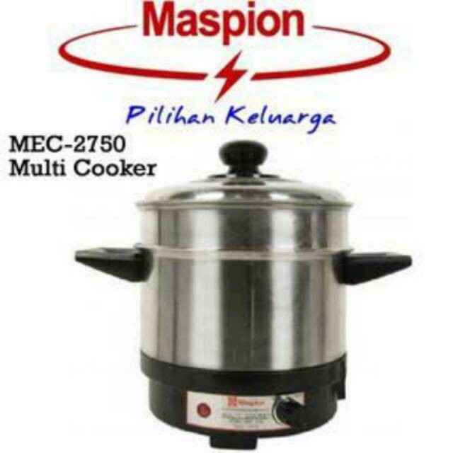 MASPION MULTI COOKER MEC2750 MEC 2750 PANCI LISTRIK STAINLESS