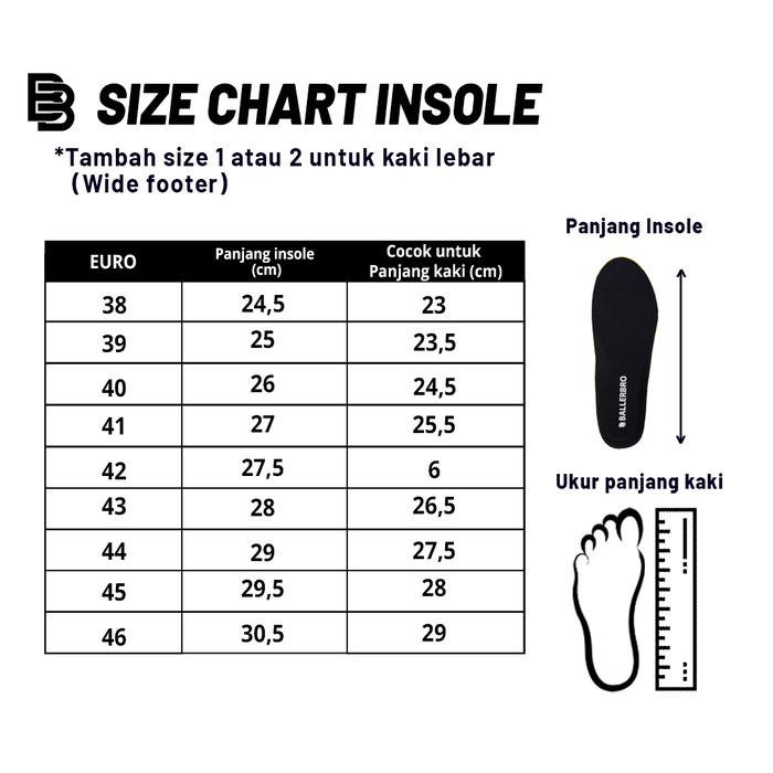CARBON INSOLE BALLERBRO INSOLE SEPATU BASKET