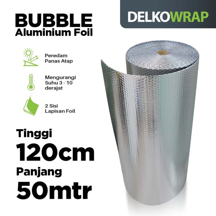 BUBBLE ALUMUNIUM FOIL 120CM X 25M BUBLE FOIL PEREDAM PANAS ATAP