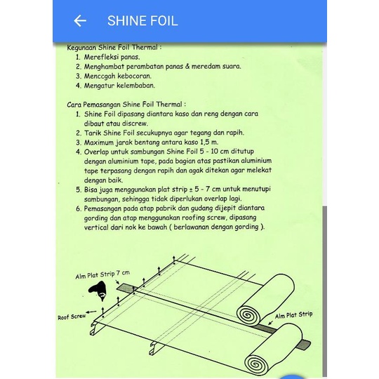 PEREDAM PANAS ATAP ALUMUNIUM FOIL BUBBLE 8MM SHINE FOIL G0-SEND
