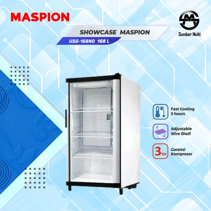 MASPION USG-168 ND SHOWCASE DENGAN PENDINGIN LISTRIK