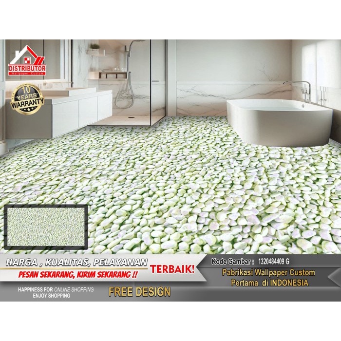 Hot Sale Sticker Custom 3D Floor Floor Sticker Sticker Floor Sticker Batu Alam Sticker Lantai