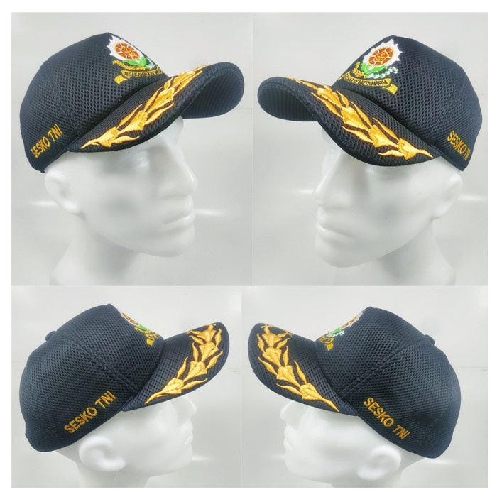 New Topi Sesko Tni Ad Dabel Mas Warna Hitam Best Quality Original