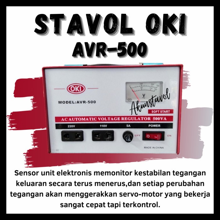 Ready Stavolt OKI AVR/SVC-500VA - Stabilizer Listrik OKI 500 Watt