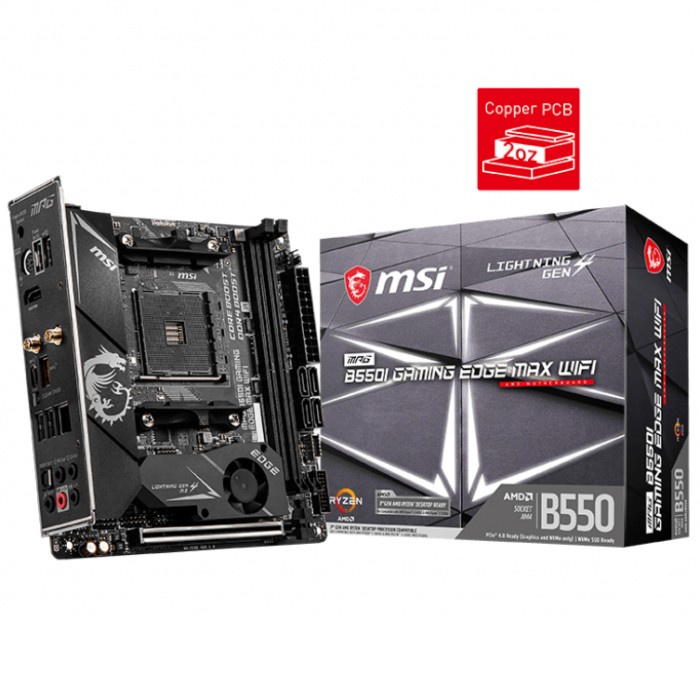 Ready MSI MPG B550I GAMING EDGE MAX WIFI AMD B550 AM4 MOTHERBOARD
