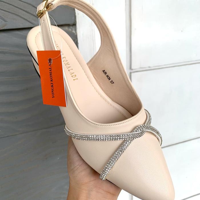 Sepatu Sandal Wanita YONGKI KOMALADI Mules Heels 3cm ( KAIT PERMATA )