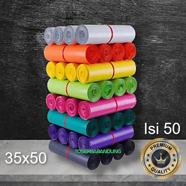 

New Plastik Polymailer 35x50 Warna isi 100 lembar Amplop Packing Olshop