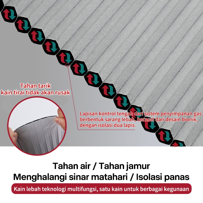 AYOOOLLARIZSS Pintu lipat geser sliding Honeycomb Anti Karat pintu lipat geser sunyi kamar mandi