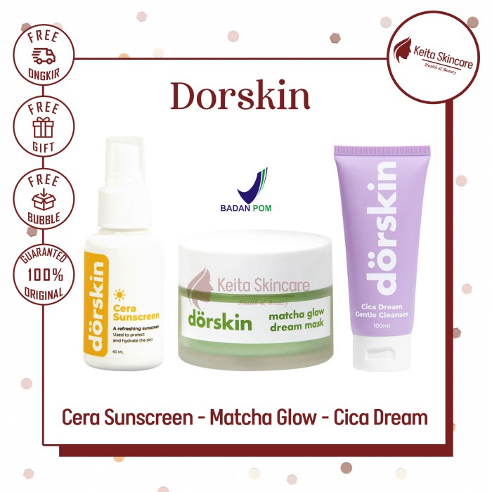 Dorskin Matcha Glow Dream Sleeping Mask - Dorskin Cera Sunscreen
