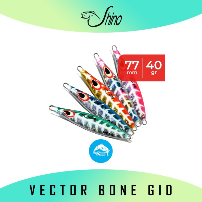 Ready Metal Jig Merk Shino Type Vector Bone Gid 40gr