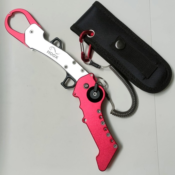 Hoox Medium Aluminium Lip Grip - Red/White