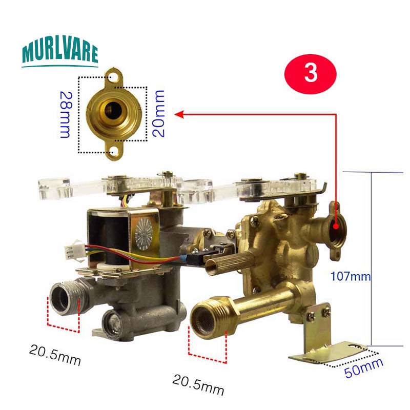 Gas Water Heater Accessories Water Gas Linkage Valve For Midea VATTI Vanward Gas Water Heater