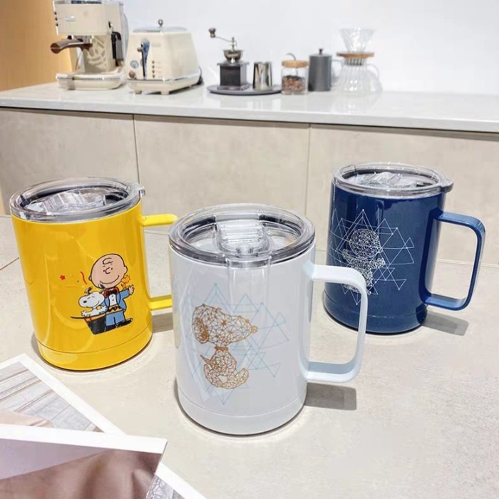 TERLARIS Gelas Snoopy / Mug Stainless Snoopy / Cangkir Snoopy Import