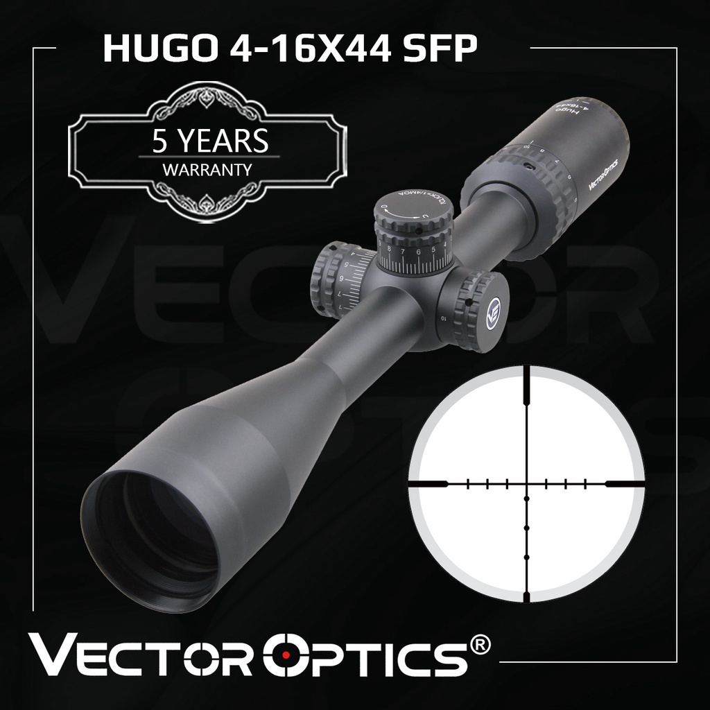 Vector Optics HUGO 4-16X44 SFP Hunting Riflescope Fully-multi coat with VOW-10BDC fast-focus