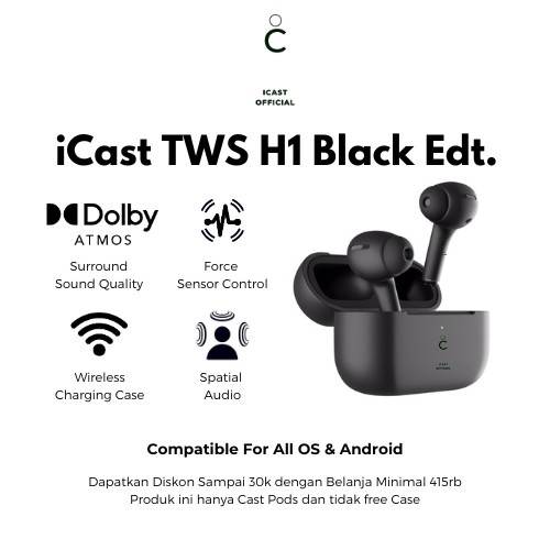 iCast TWS CastPods Pro H1 Black Edition Final Upgrade by iCast