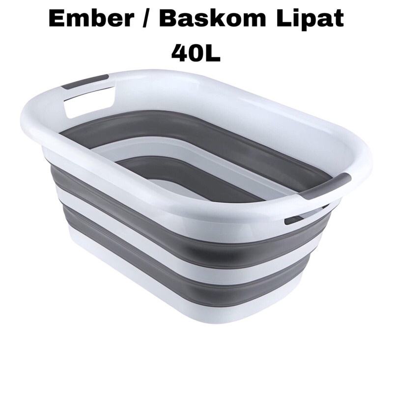 Ember Lipat Loundry Buet Collapible 40L Baom Lipat Multifungi