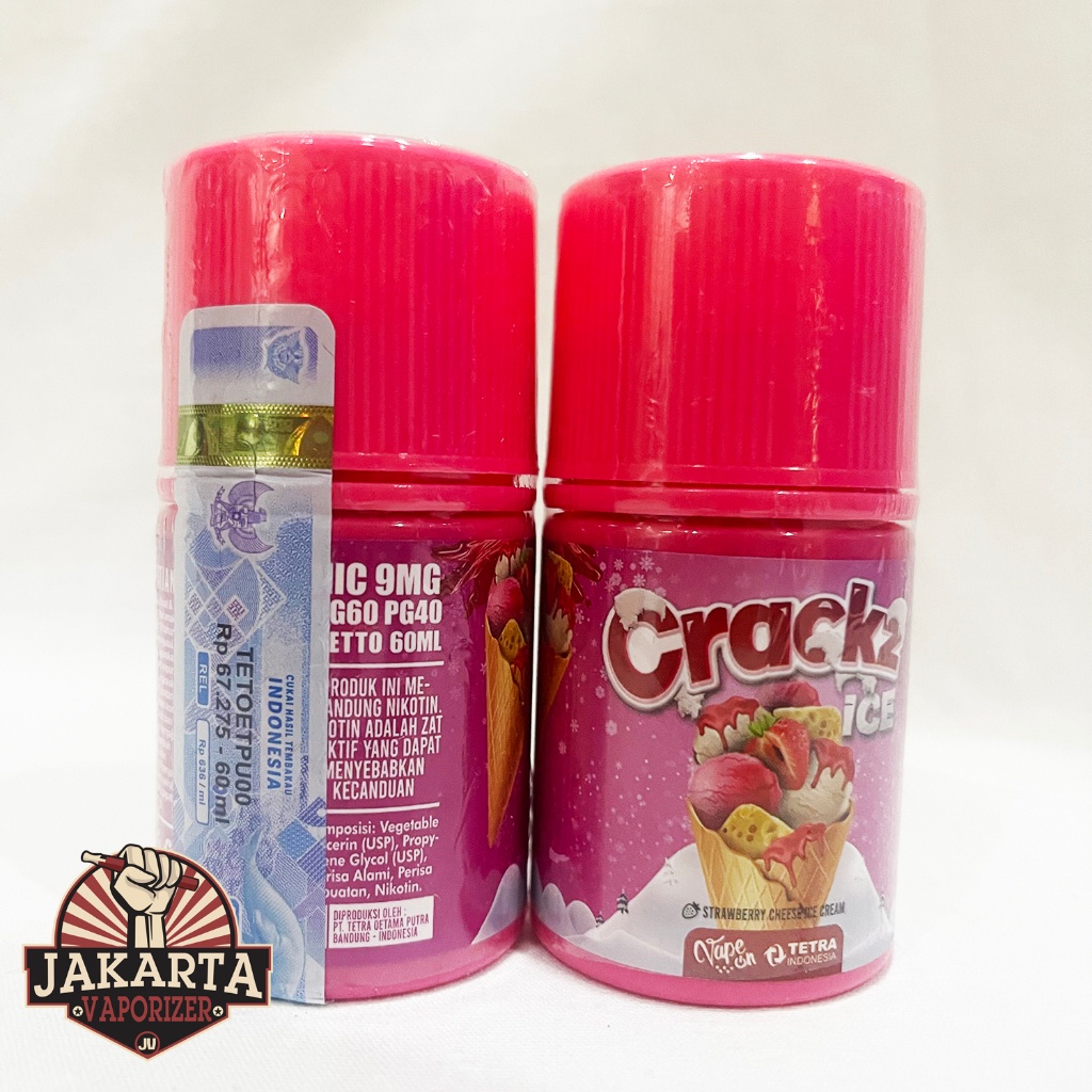 CRACKZ V7 STRAWBERRY CHEESE ICE CREAM 60ML 3MG 6MG 9MG BY VAPEON