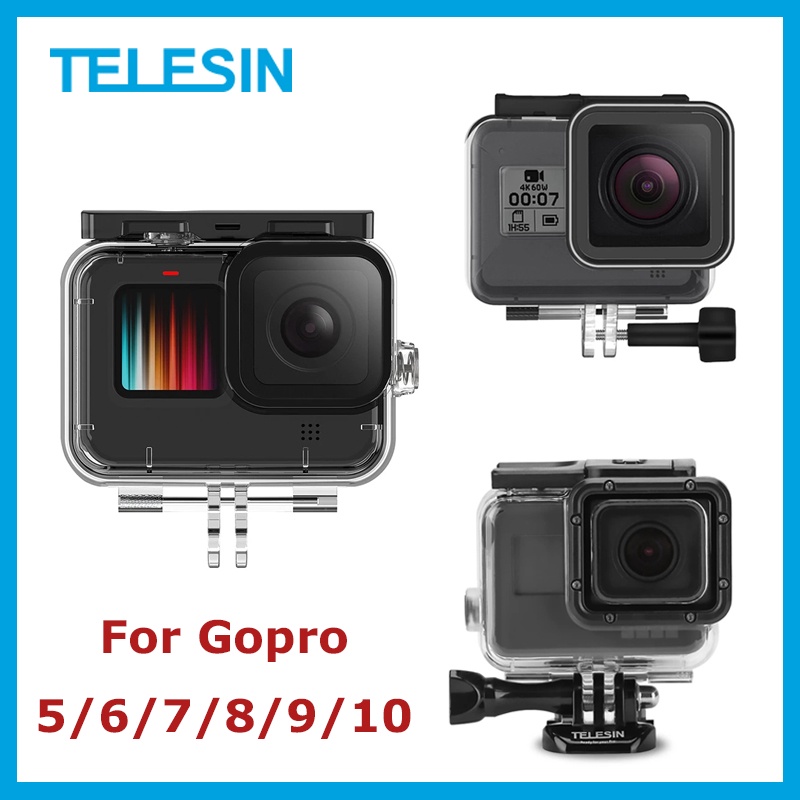 TELESIN Gopro 12 11 10 9 Waterproof Case Touchable Cover for Gopro Hero 11 Gopro 9/10 Black Camera A