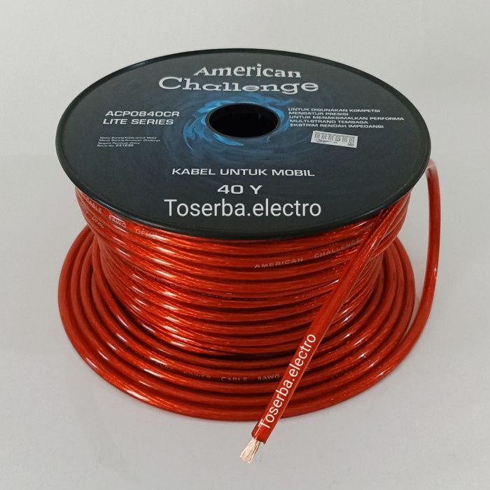 Kabel 8 AWG Setrum Power Aki Ground 8awg audio mobil Jual Meteran
