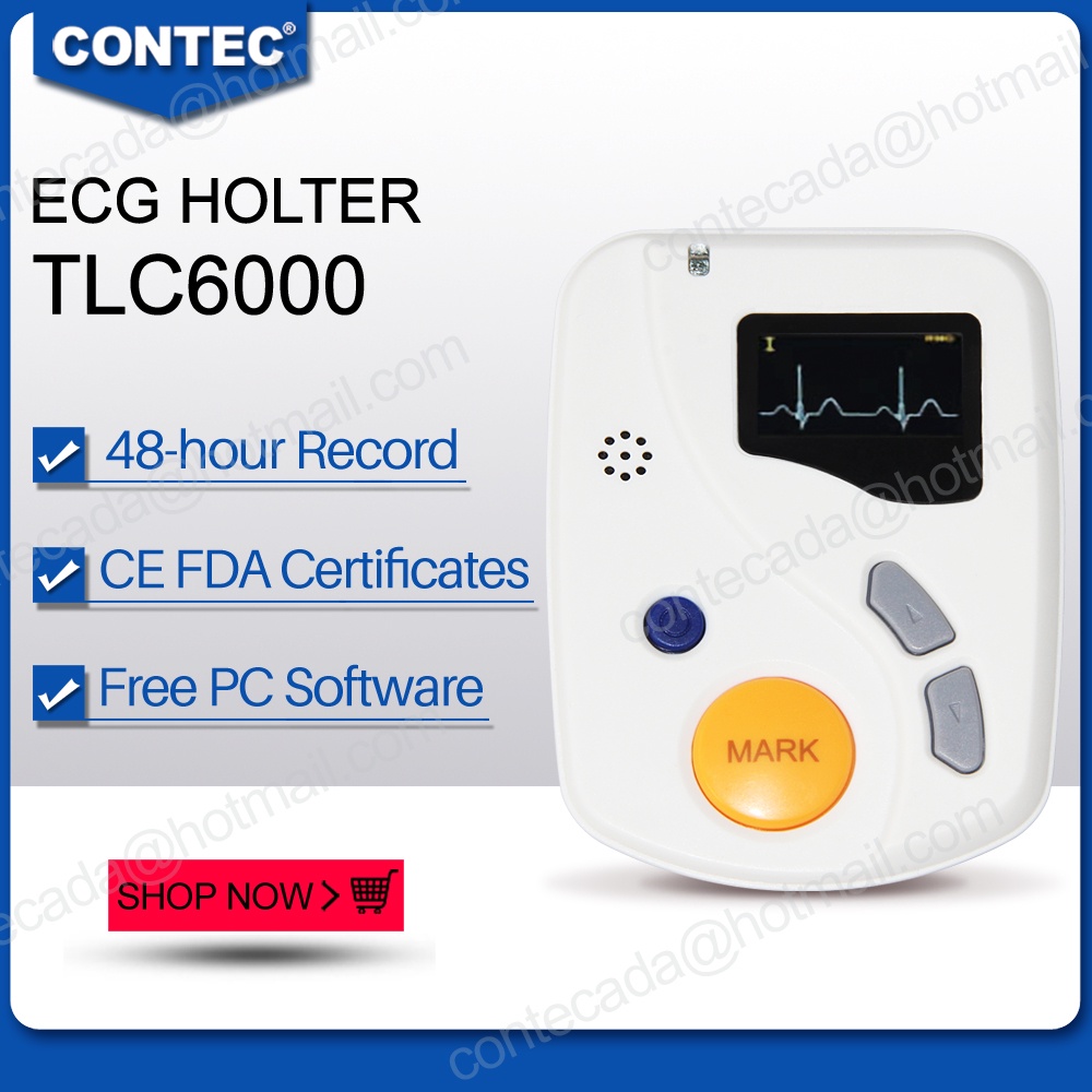NEW TLC6000 Dynamic Holter ECG 12-lead 48-Hour Analyzer Recorder System, usb pc sw ,Portable