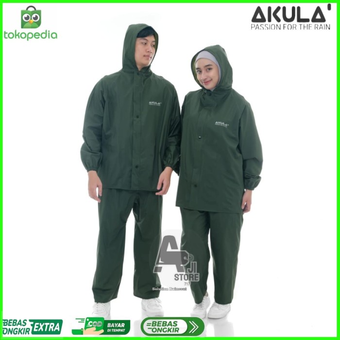 jas hujan AKULA stelan pria wanita