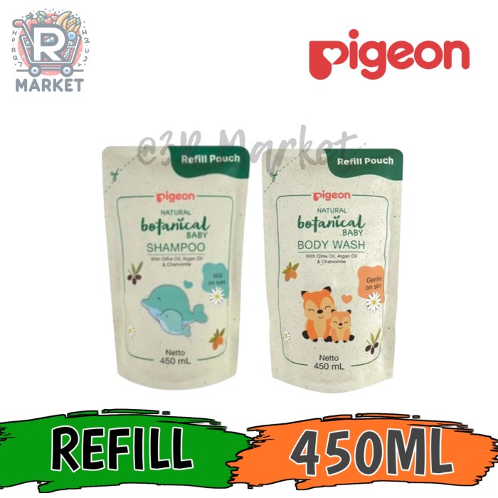 

Pigeon Natural Botanical Baby Shampoo & Body Wash Refill Pouch