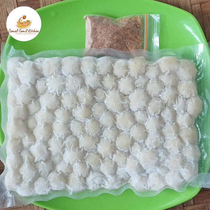 

FU485 Cilok Mini Spesial isi 100 Empuk Lembut Kenyal Enak Gurih Plus Bumbu Kacang Cocok untuk