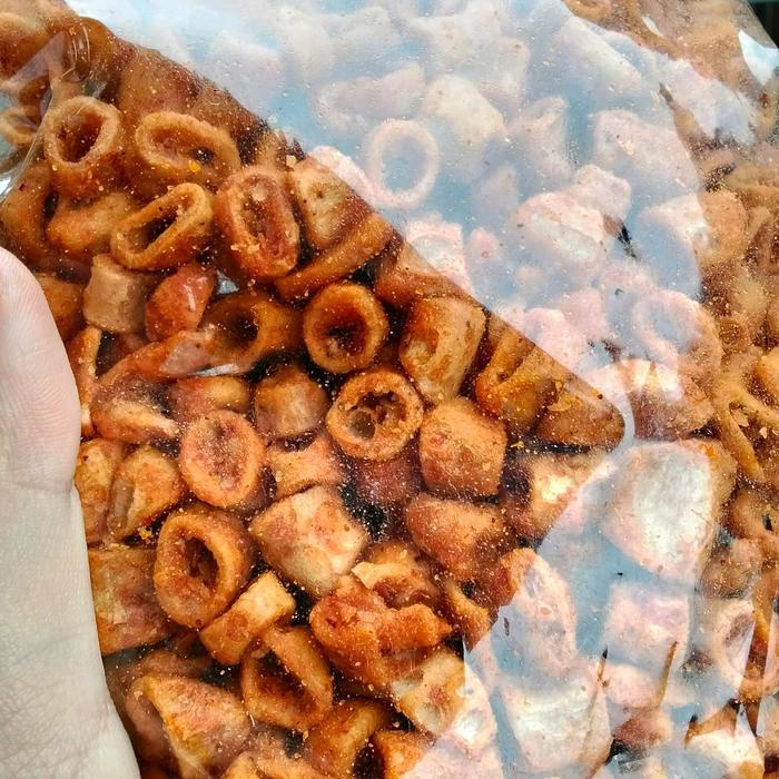 

EX627 SOTONG GORENG CRISPY Pedas gurih Daun jeruk khas bandung 500gram Cemilan instan Snacks Food
