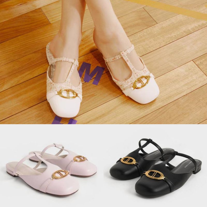 Sepatu CK Mules Accent Flat Shoes Wanita