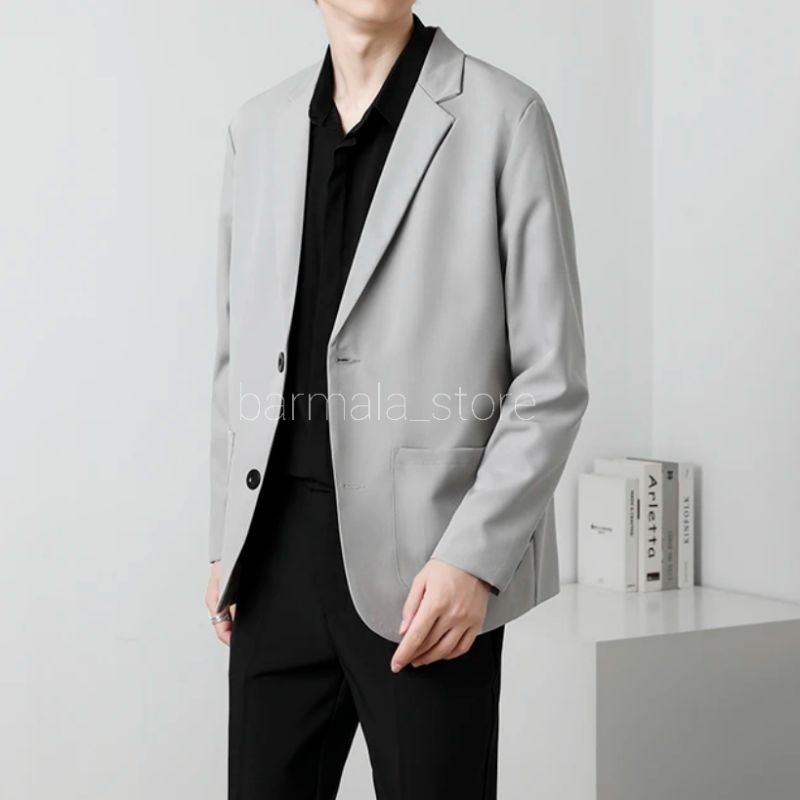 Blazer Pria Casual Full Puring - Jas Blazer Pria Santai