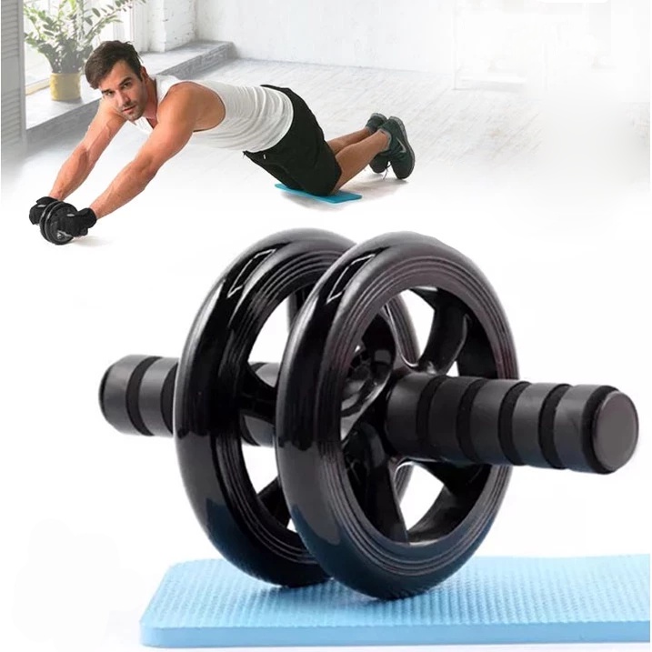 ABS AB Wheel Roller Alat Olahraga Pengecil Perut Alat Fitness Gym Dirumah