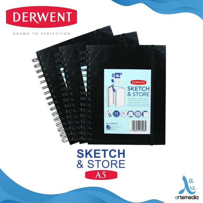 

TERBARU Buku Sketsa Derwent A5 Sketch & Store Hard Cover Wire Bound Sketchbook BISA GOSEND!