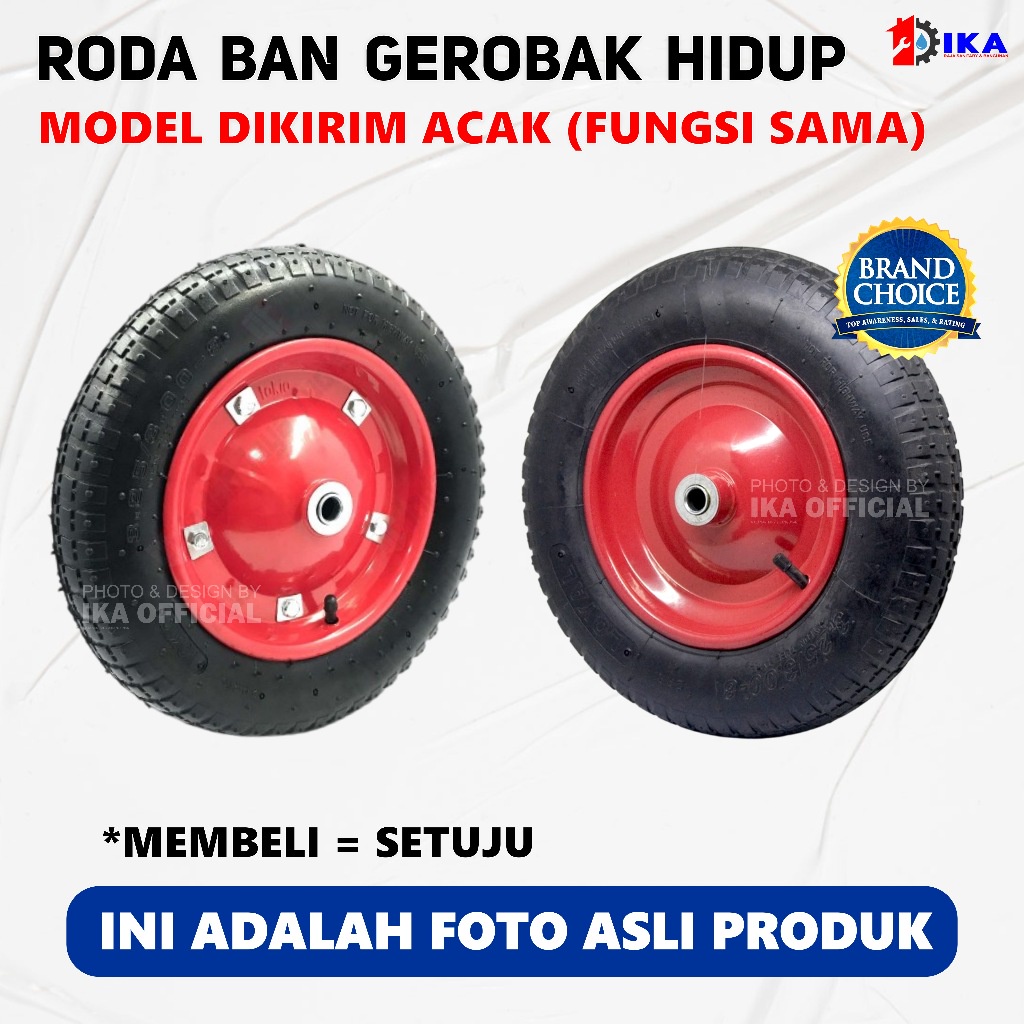 AYOOOLLARIZSS Roda Gerobak Pasir Original Ban angin / Ban Gerobak Dorong Roda Sorong Model Arco