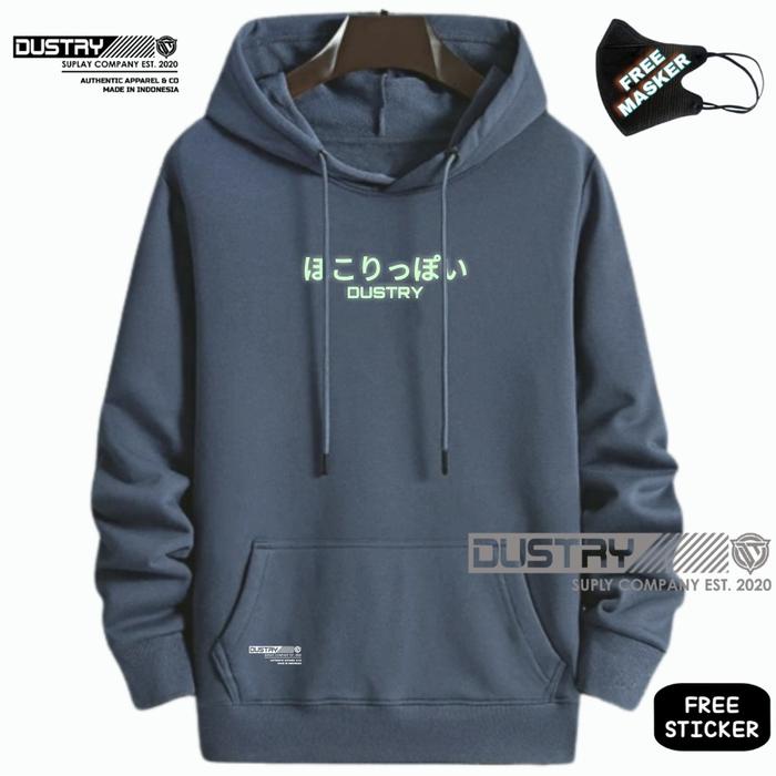 Jaket Sweater Hodie Polos Hitam Ori Pria Terbaru Outdoor Kekinian Hoodie Distro Nyaman Pria DUSTRY