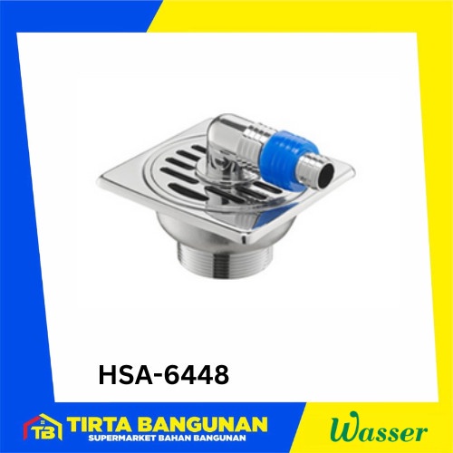 PROMO WASSER HSA-6448 FLOOR DRAIN SQUARE/ FLOOR DRAIN MESIN CUCI/ SARINGAN ANTI SERANGGA
