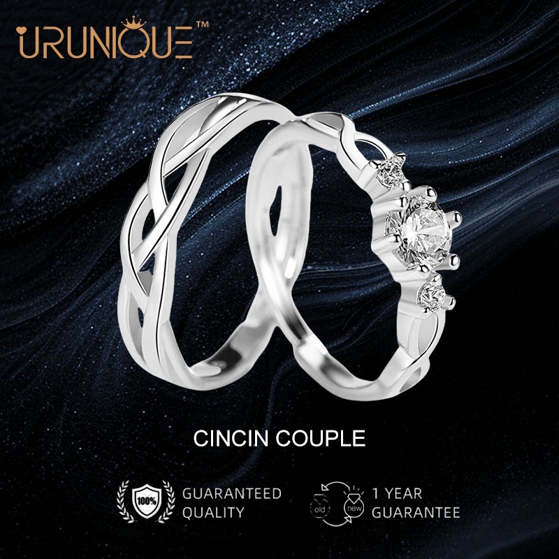 Cincin Couple Pasangan-Cincin Couple-Love Together Cincin Pasangan Cincin Titanium Dw05