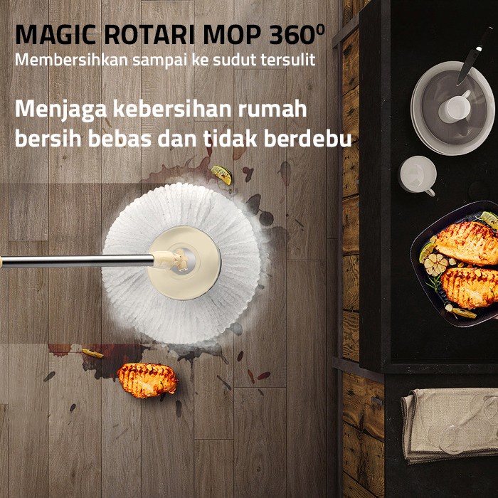 GM Bear Tongkat Set + Kain Pel 1521 - Mop Stick Set with HEADMOP