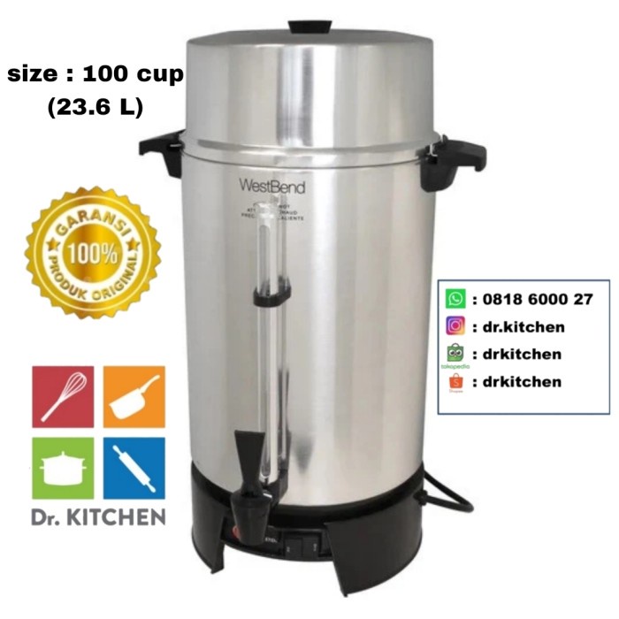 Westbend 100 Cup Coffee Urn Water Boiler - 2 pin plug