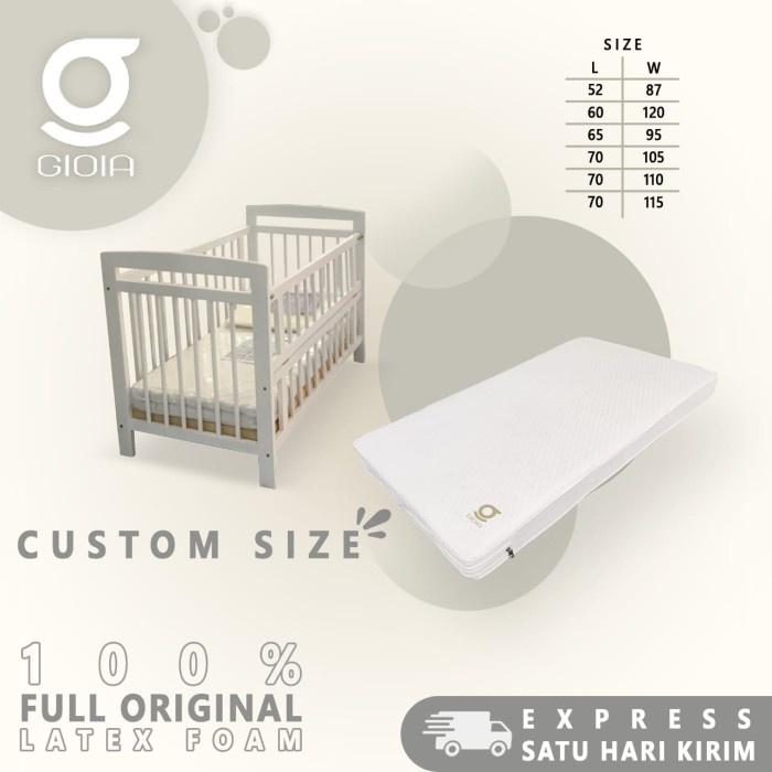 Gioia - Matras kasur bayi untuk baby box crib latex - 120 x 70 x 8cm