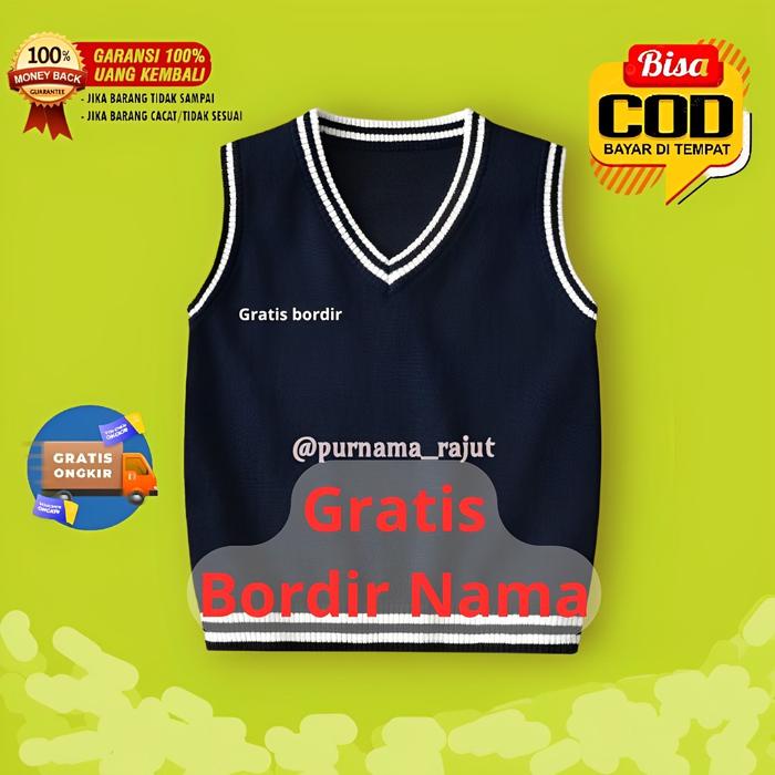 Rompi Rajut Dewasa / Rompi Anak SMA / Rompi Rajut Anak SMP / Rompi Anak SD / Rompi TK / Rompi