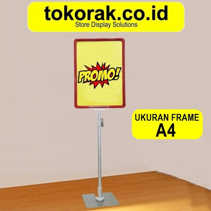 

Display Stand Label Harga Frame A4 Plat Promo