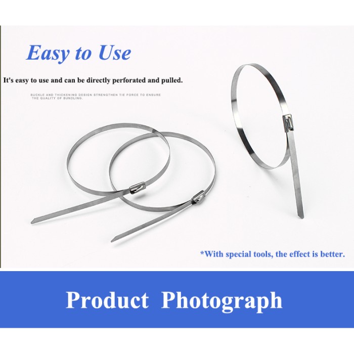 

Cable Ties Stainless Steel 304 100 Pcs Anti Karat